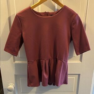 🔥Simply Vera Vera Wang Mauve Peplum Blouse🔥